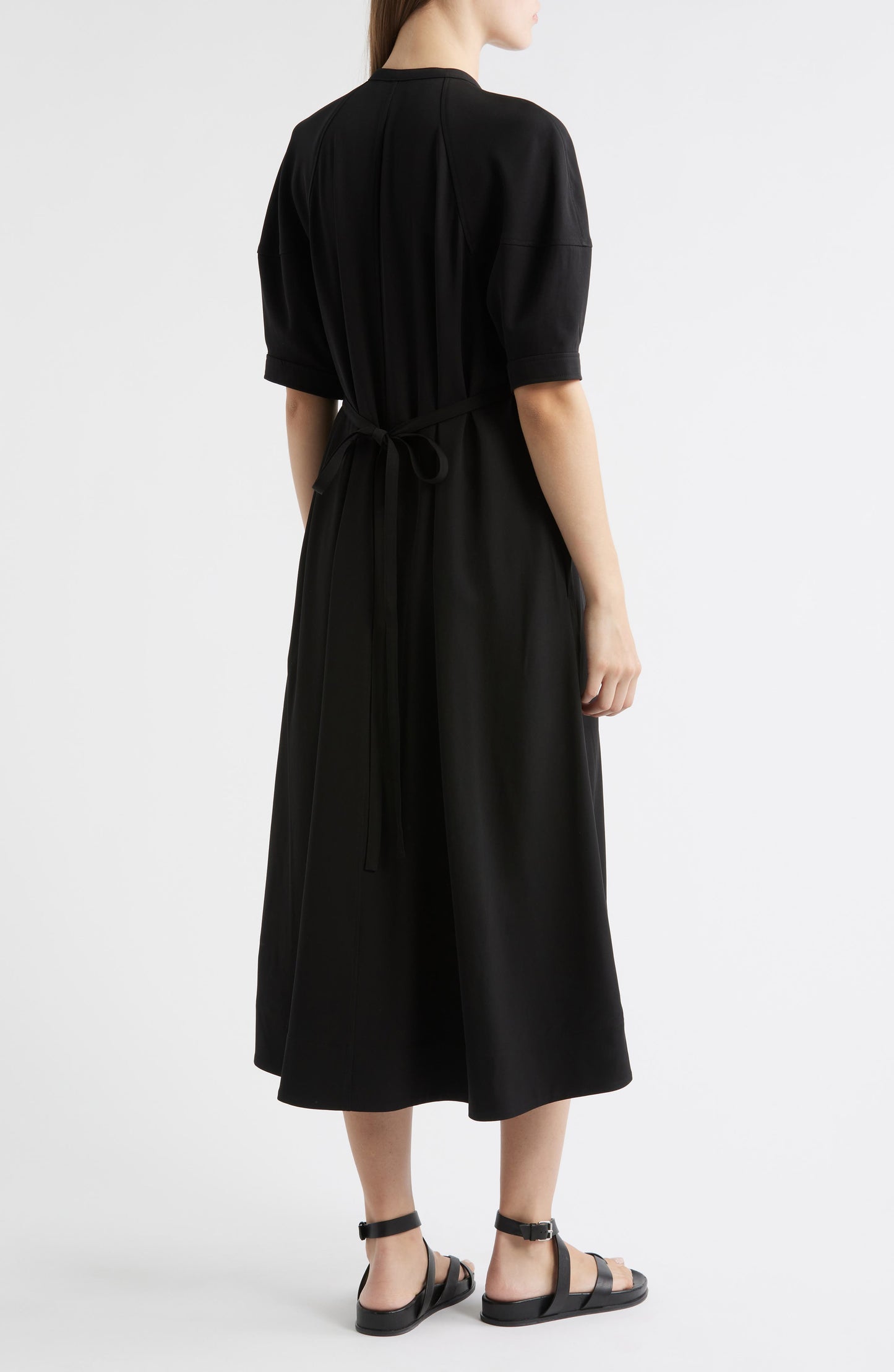 Tie Neck Midi Dress