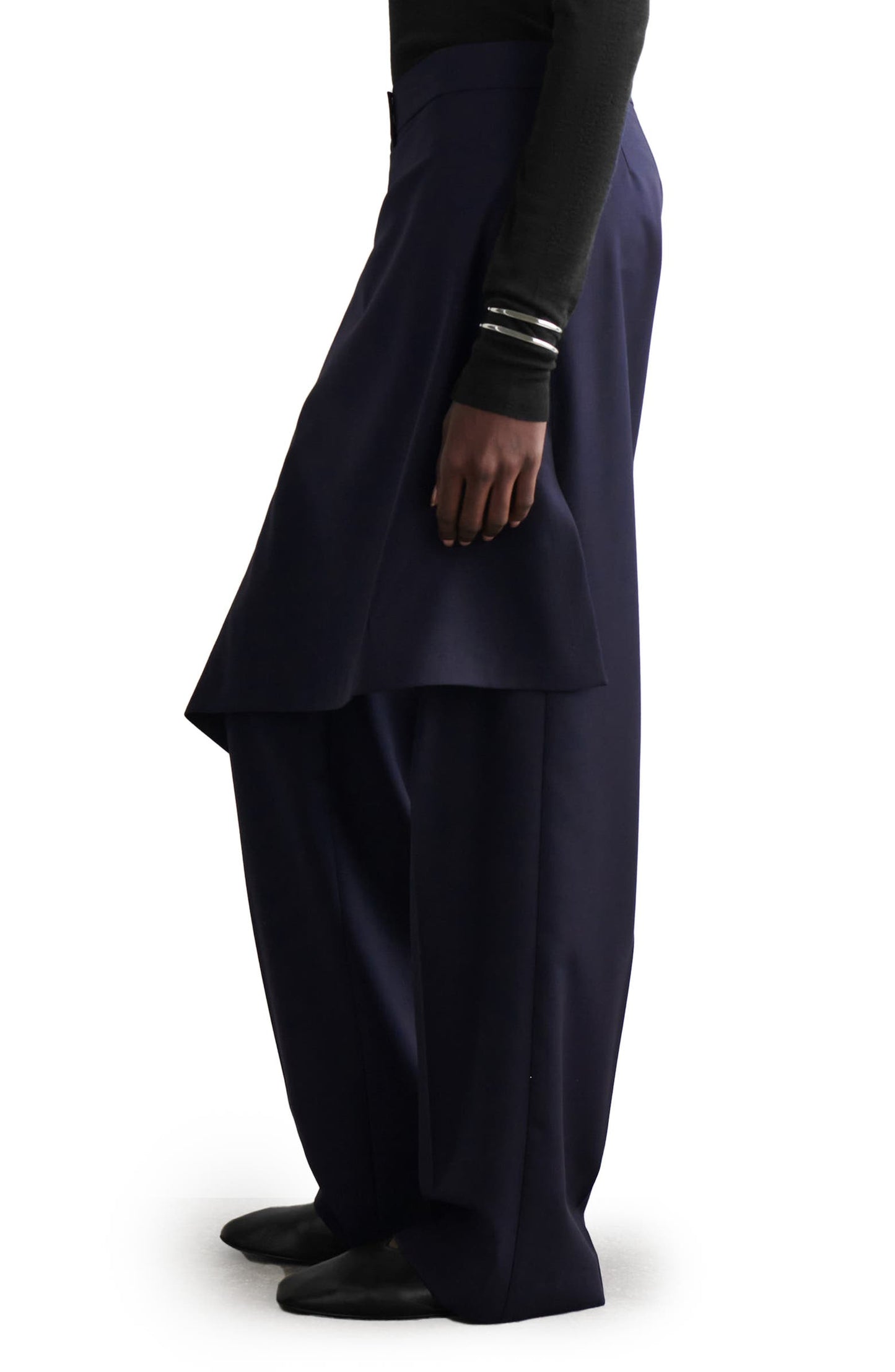 Ink Wool Skirt Pants