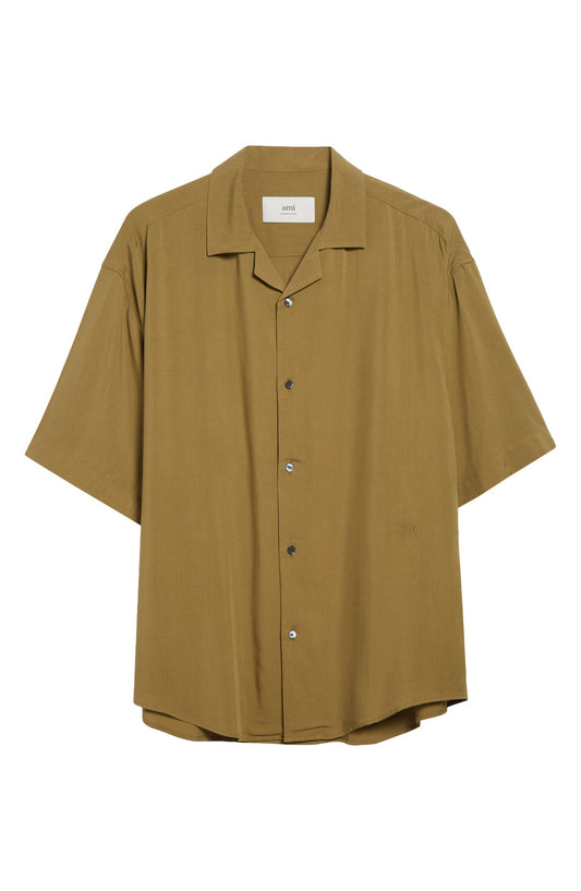 Logo Embroidered Camp Shirt