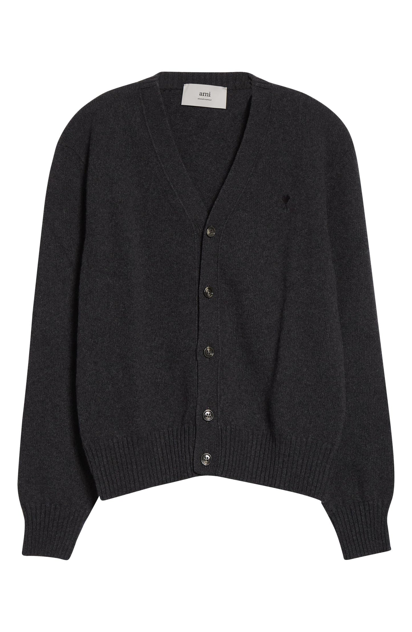 Ami de Coeur Embroidered Cashmere & Wool V-Neck Cardigan