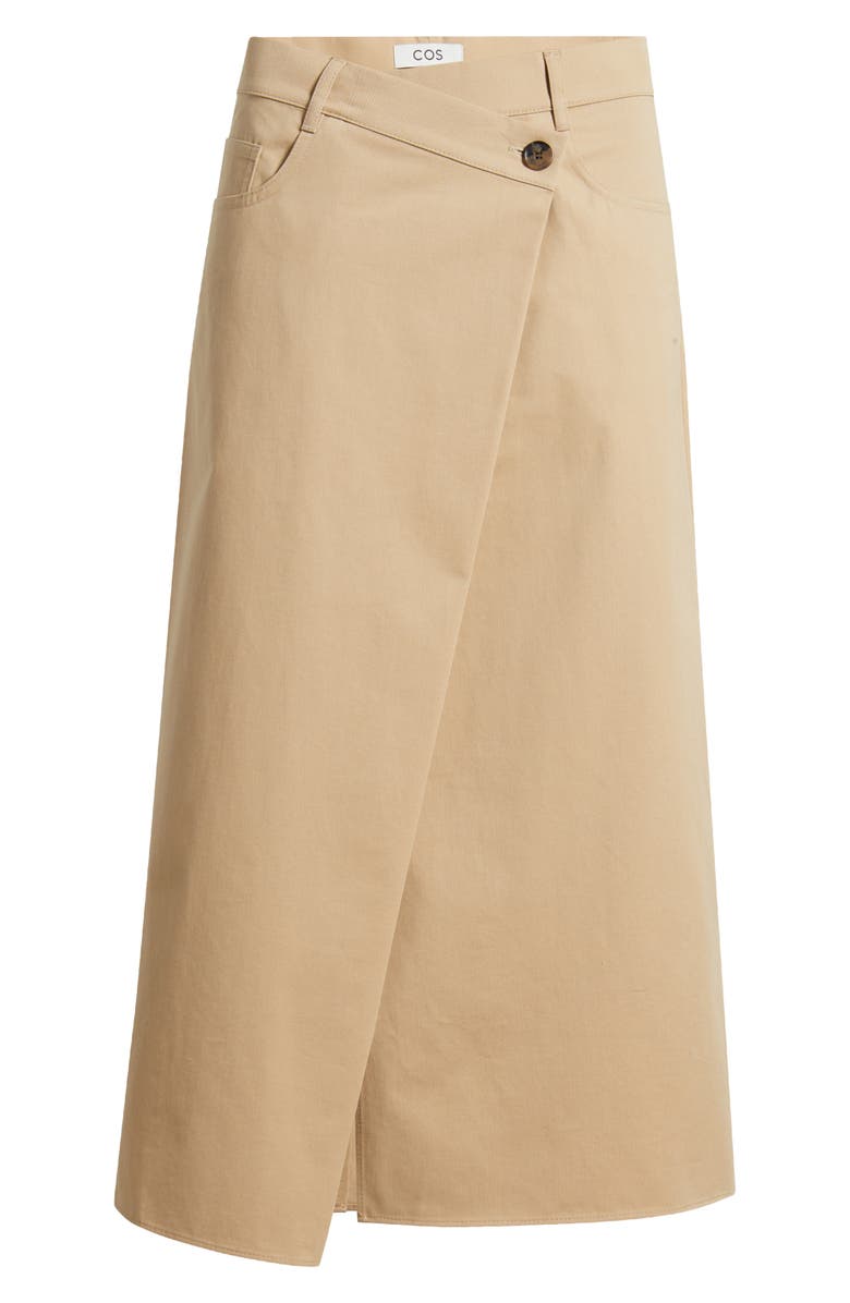 Asymmetric Organic Cotton Midi Skirt